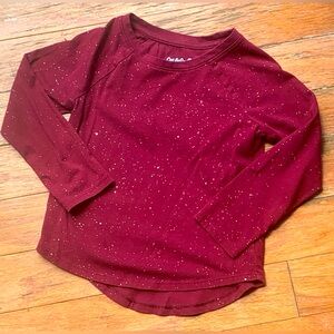 3 for $12 Cat & Jack Maroon Sparkling Shirt Size 5T